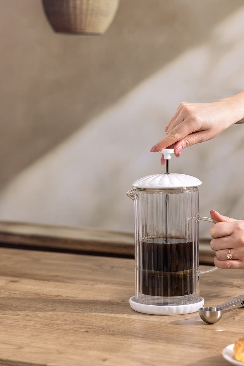 Luxe French Press, 350 ml, Alternate, color, White