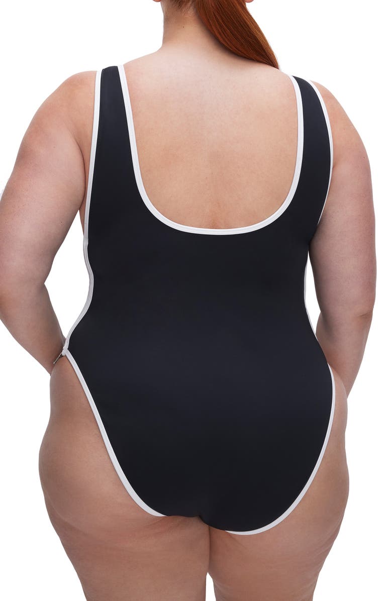 Good American Varsity Layout One-Piece Swimsuit, Alternate, color, 