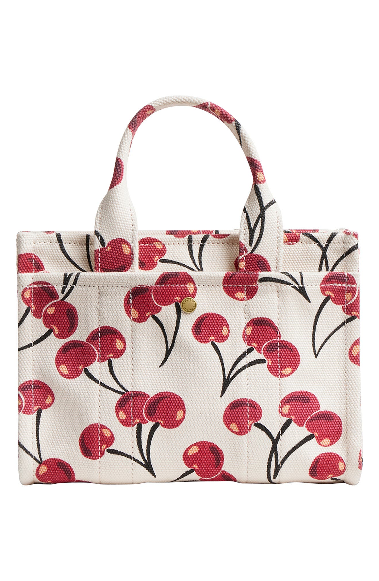 COACH Cargo Tote Bag 20 With Cherry Print, Alternate, color, 