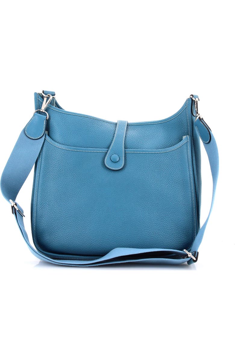 Pre-Owned Hermes Evelyne Bag Gen III Clemence GM, Alternate, color, Bleu Jean