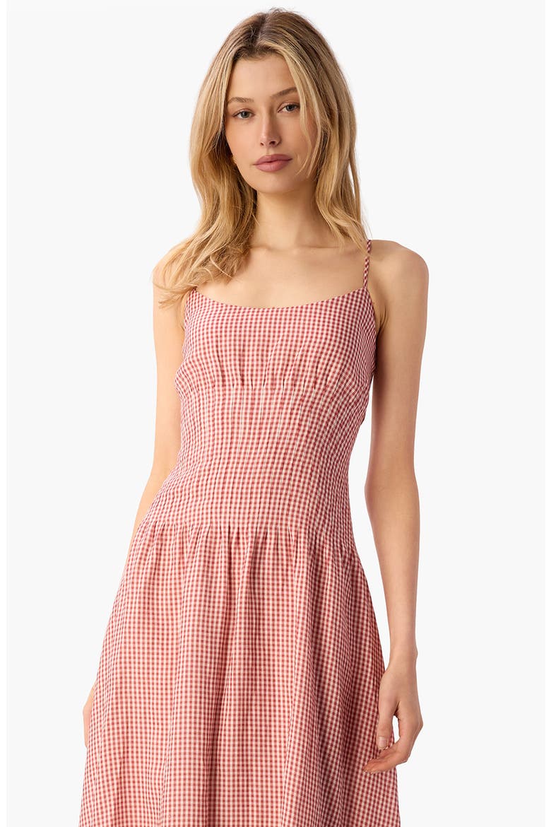 Kairina Midi Dress, Alternate, color, BERRY GINGHAM