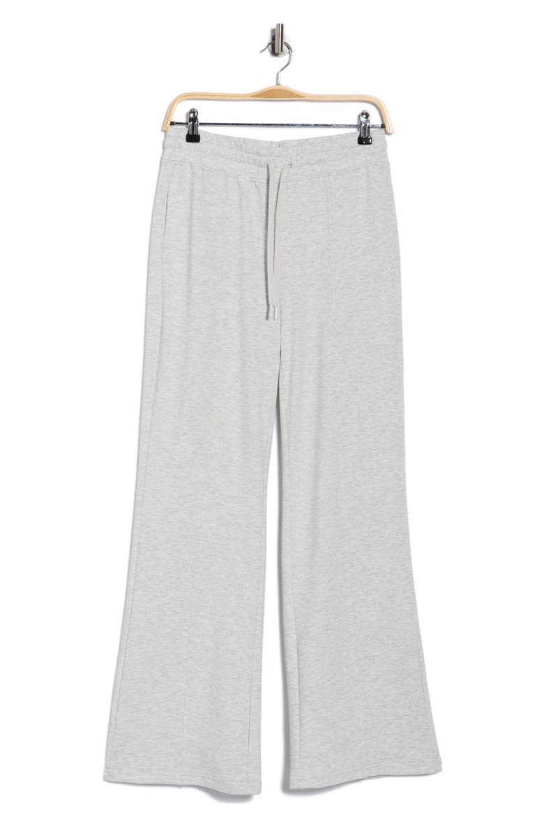 Brushed French Terry Endless High Waist Wide Leg Pants, Alternate, color, HEATHER LIGHT GREY