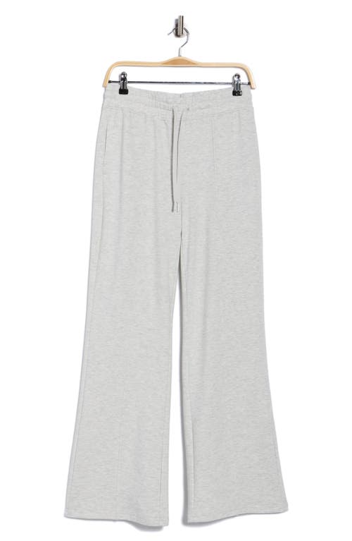 Yogalicious Brushed French Terry Endless High Waist Wide Leg Pants In Gray