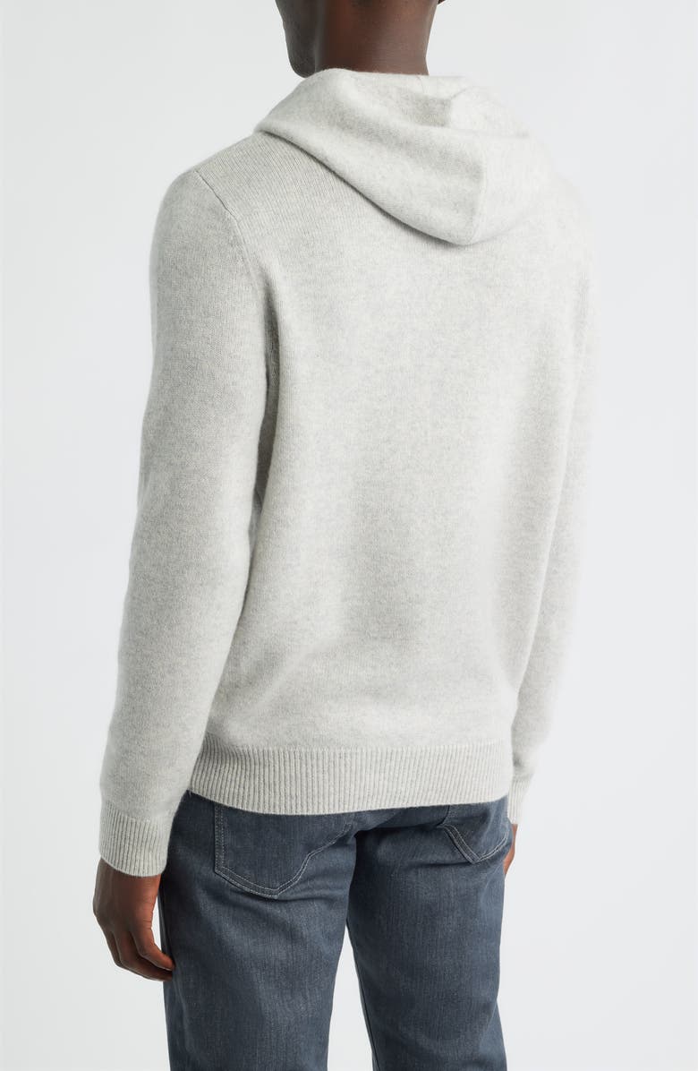 Nordstrom Luxe Cashmere Hooded Sweater, Alternate, color, Grey Heather