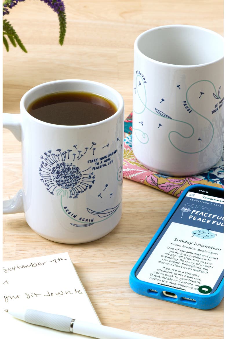 Daily Mindfulness Interactive QR Mug, Alternate, color, Multi