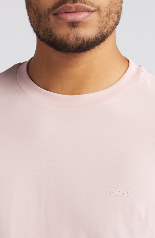 Hugo Boss Logo-print Cotton T-shirt In Pink