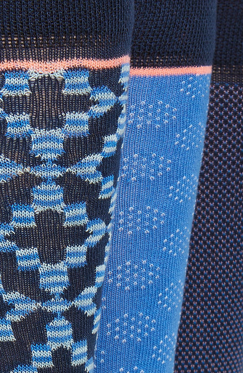 Ted Baker London 3-Pack Geometric Socks, Alternate, color, 