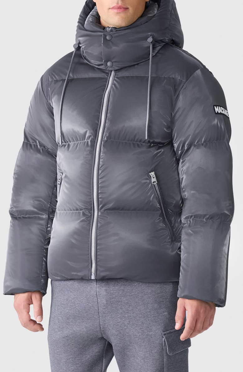 Mackage Kent-Glo Down Puffer Jacket, Main, color, Carbon