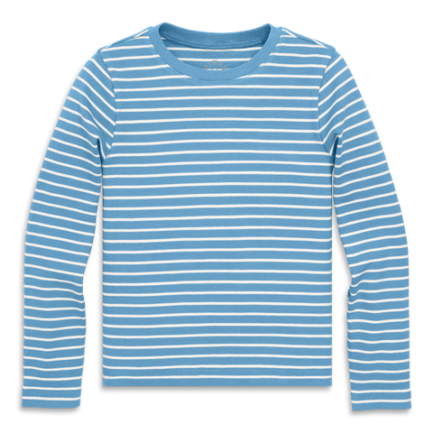 Kids Long Sleeve Rib Tee In Stripe