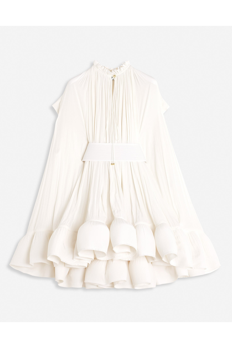 Short Charmeuse Dress, Main, color, Off White