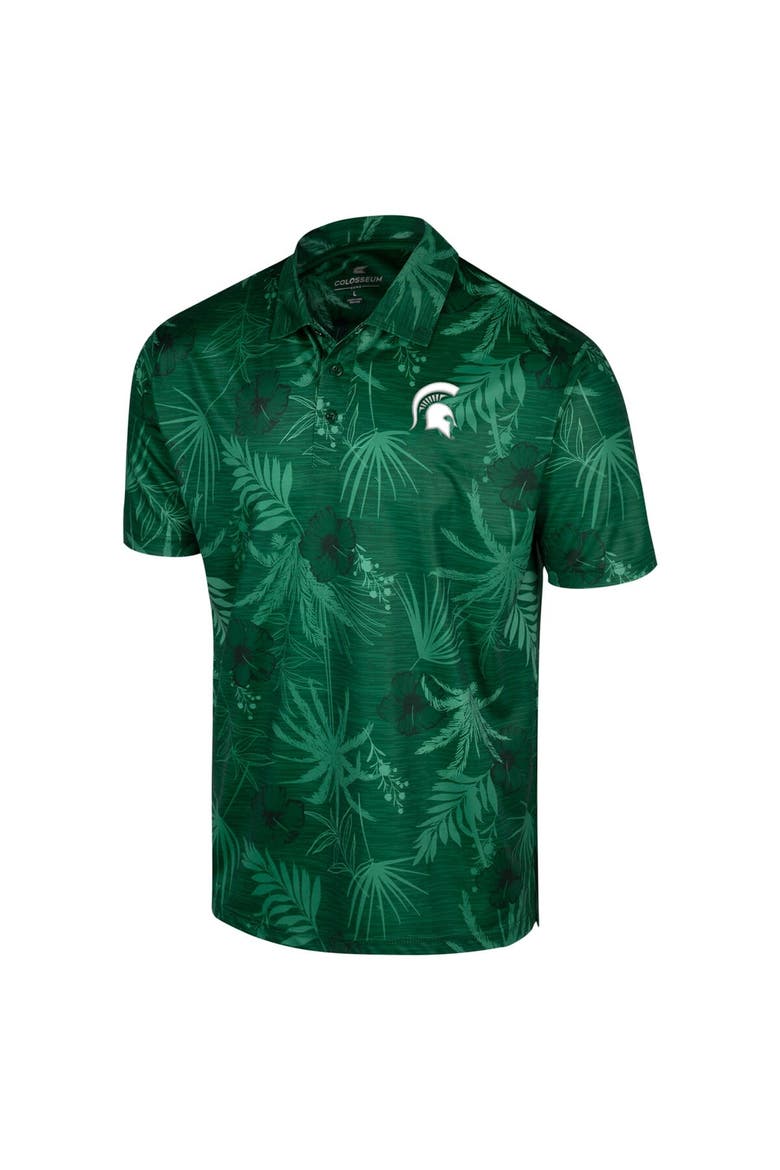 Men's Colosseum Green Michigan State Spartans Big & Tall Palms Polo, Alternate, color, Green