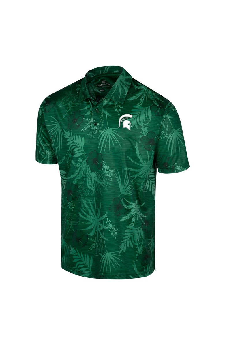 COLOSSEUM Men's Colosseum Green Michigan State Spartans Big & Tall Palms Polo, Alternate, color, Green