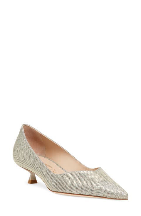 Eva Kitten Heel Pointed Toe Pump (Women)