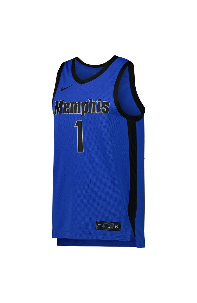 Nike Men's Nike #1 Blue Memphis Tigers Replica Basketball Jersey, Alternate, color, Blue