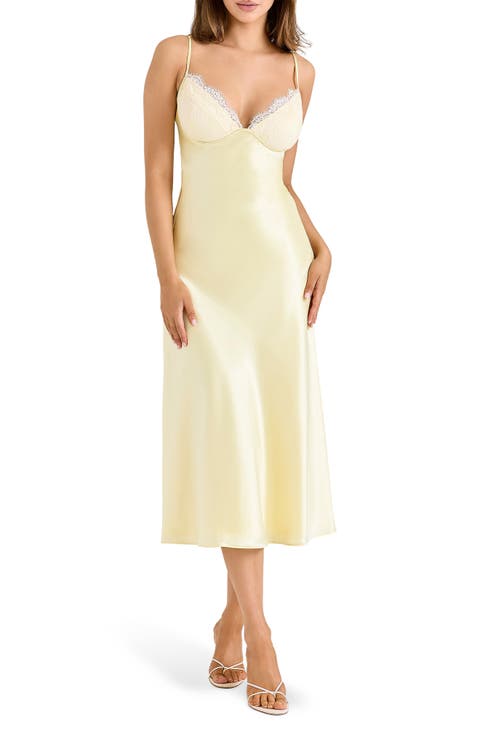 Felicity Lace & Satin Midi Dress