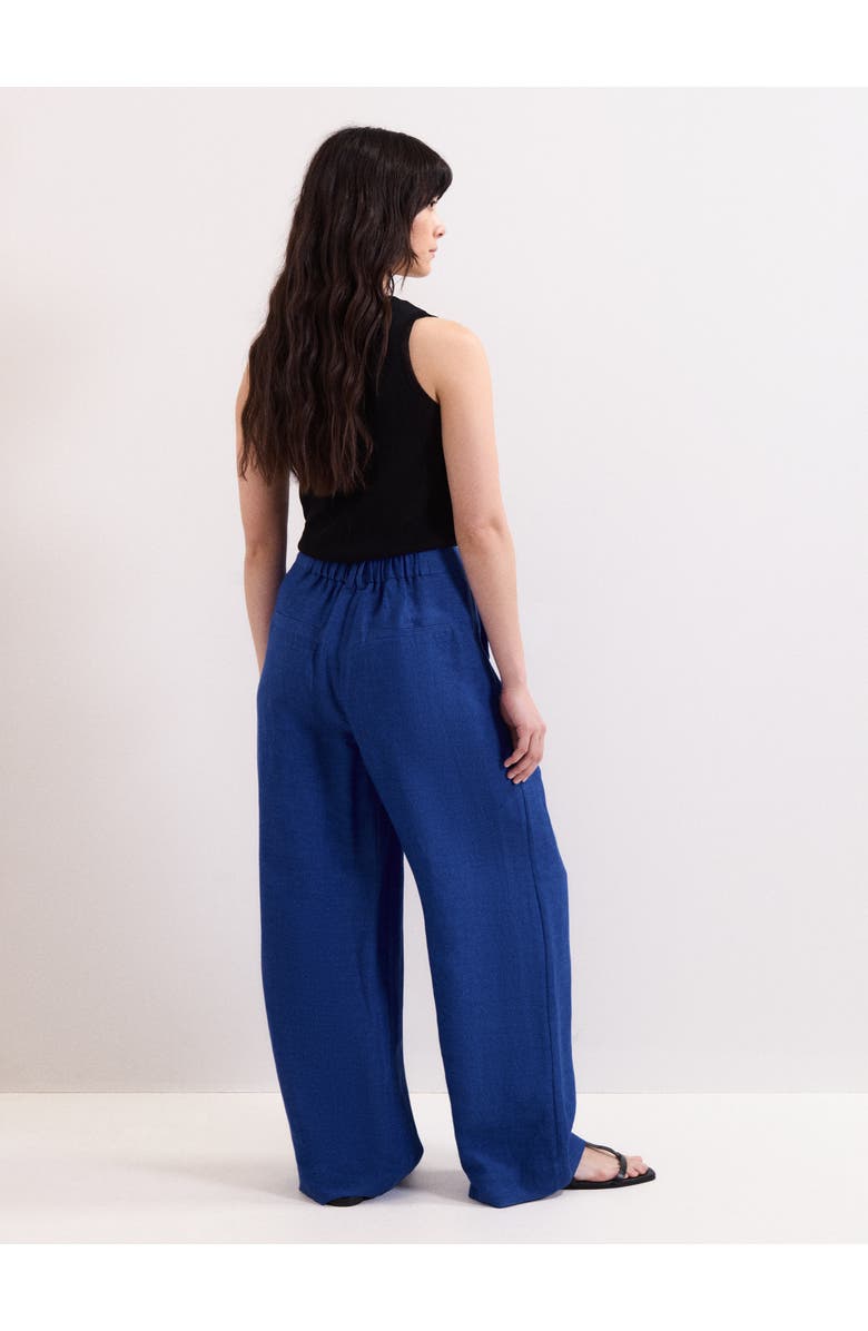 Phase Eight Lottie Wide Leg Linen Trousers, Alternate, color, Cobalt