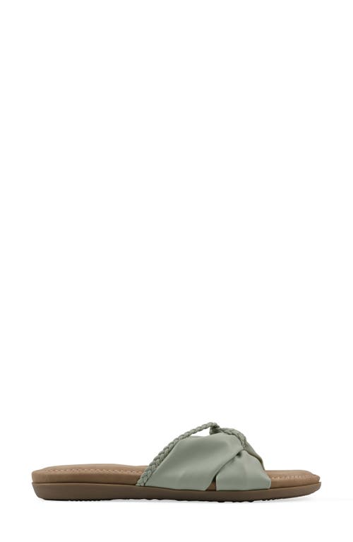 Cliffs By White Mountain Fasha Slide Sandal In Sage Green