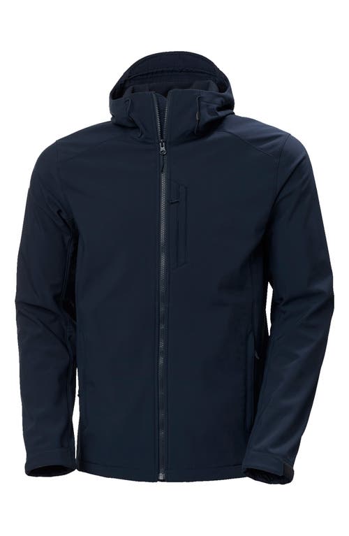 Helly Hansen Paramount Water Resistant Hooded Softshell Jacket In Blue
