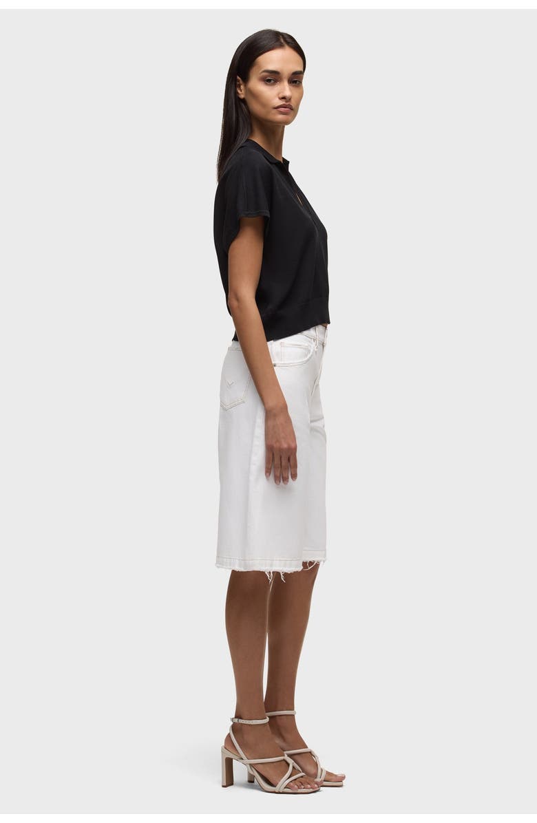 Hudson Jeans draped collared sweater, Alternate, color, Black