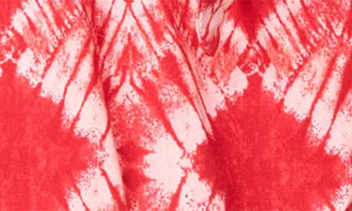 GIBSONLOOK GIBSONLOOK BATIK PRINT FLUTTER SLEEVE COTTON POPLIN DRESS 