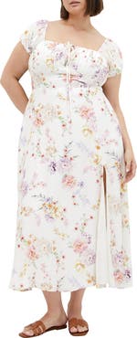 City Chic Abbigail Print Puff Sleeve Maxi Dress