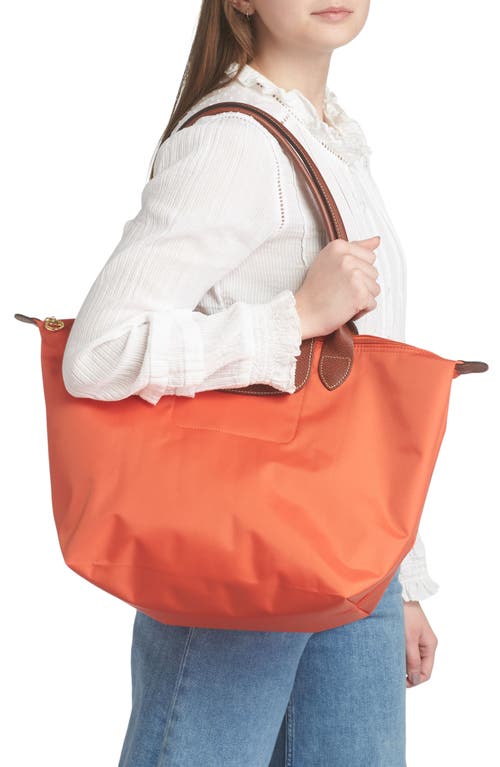 Longchamp Large Le Pliage Tote In Orange