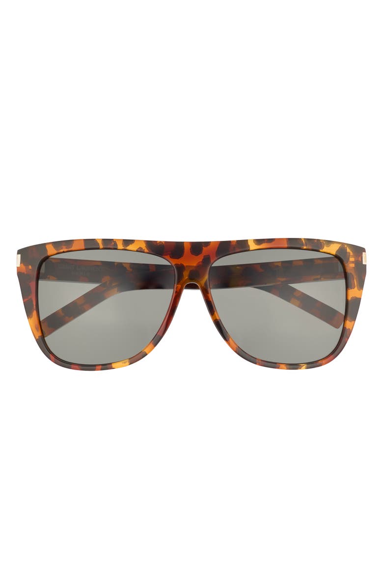 Saint Laurent 59mm Oversized Sunglasses, Main, color, Havana Havana Grey
