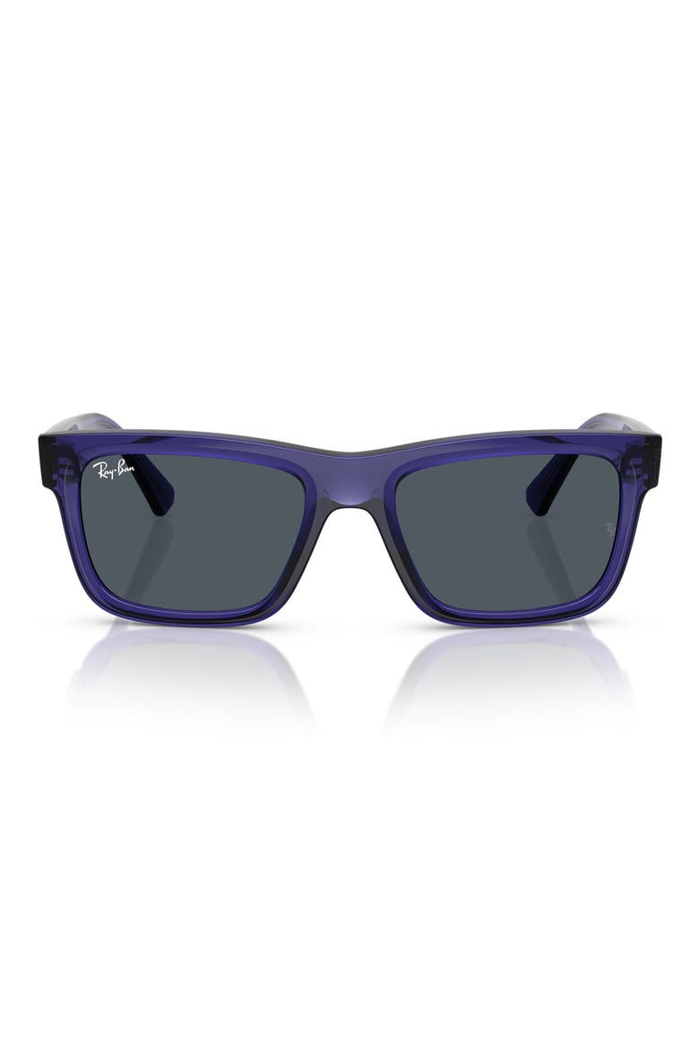 Kids' 49mm Rectangular Sunglasses, Main, color, TRANSPARENT VIOLET