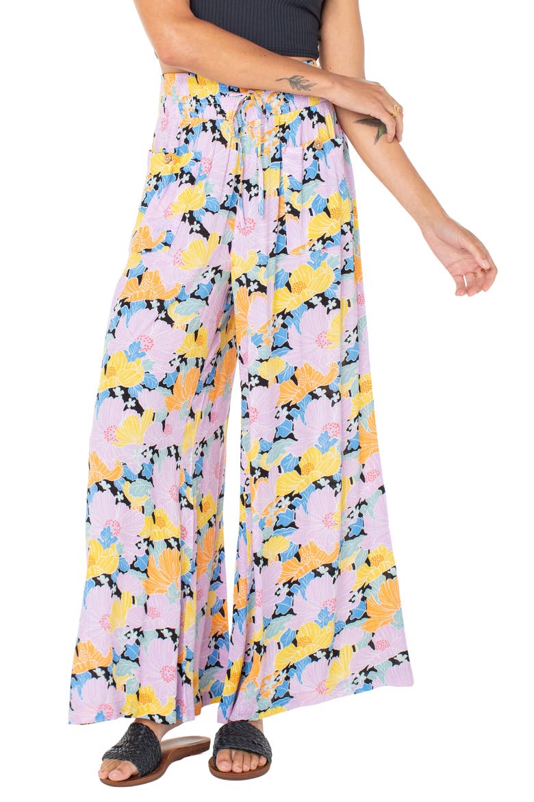 Synset Daze Floral Wide Leg Pants, Main, color, ANTHRACITE