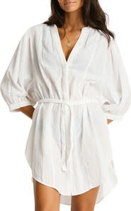 Sea Level Boho Cover-Up Shirt