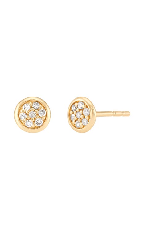 Pavé Diamond Stud Earrings