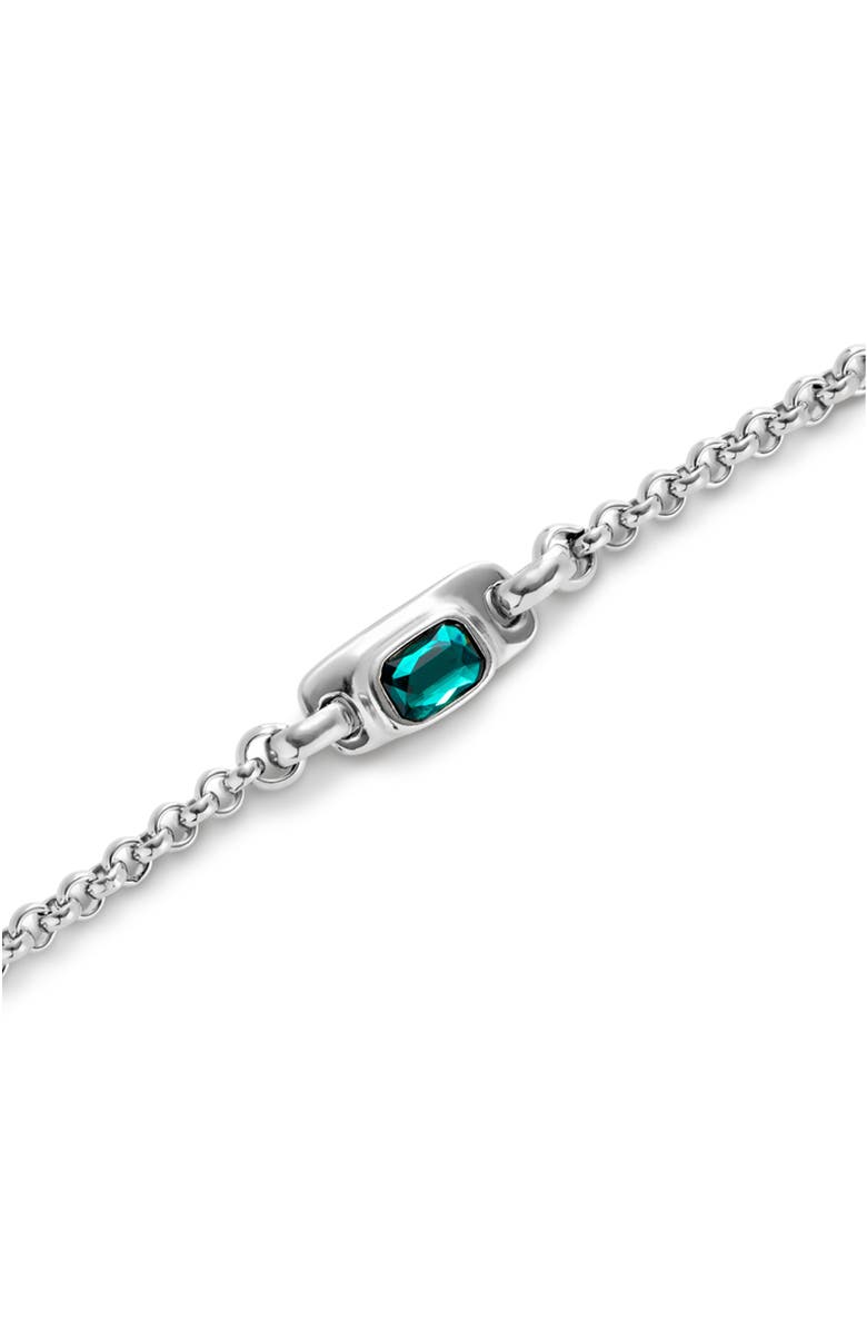 UNODE50 Turquoise Crystal Link Bracelet, Alternate, color, Silver