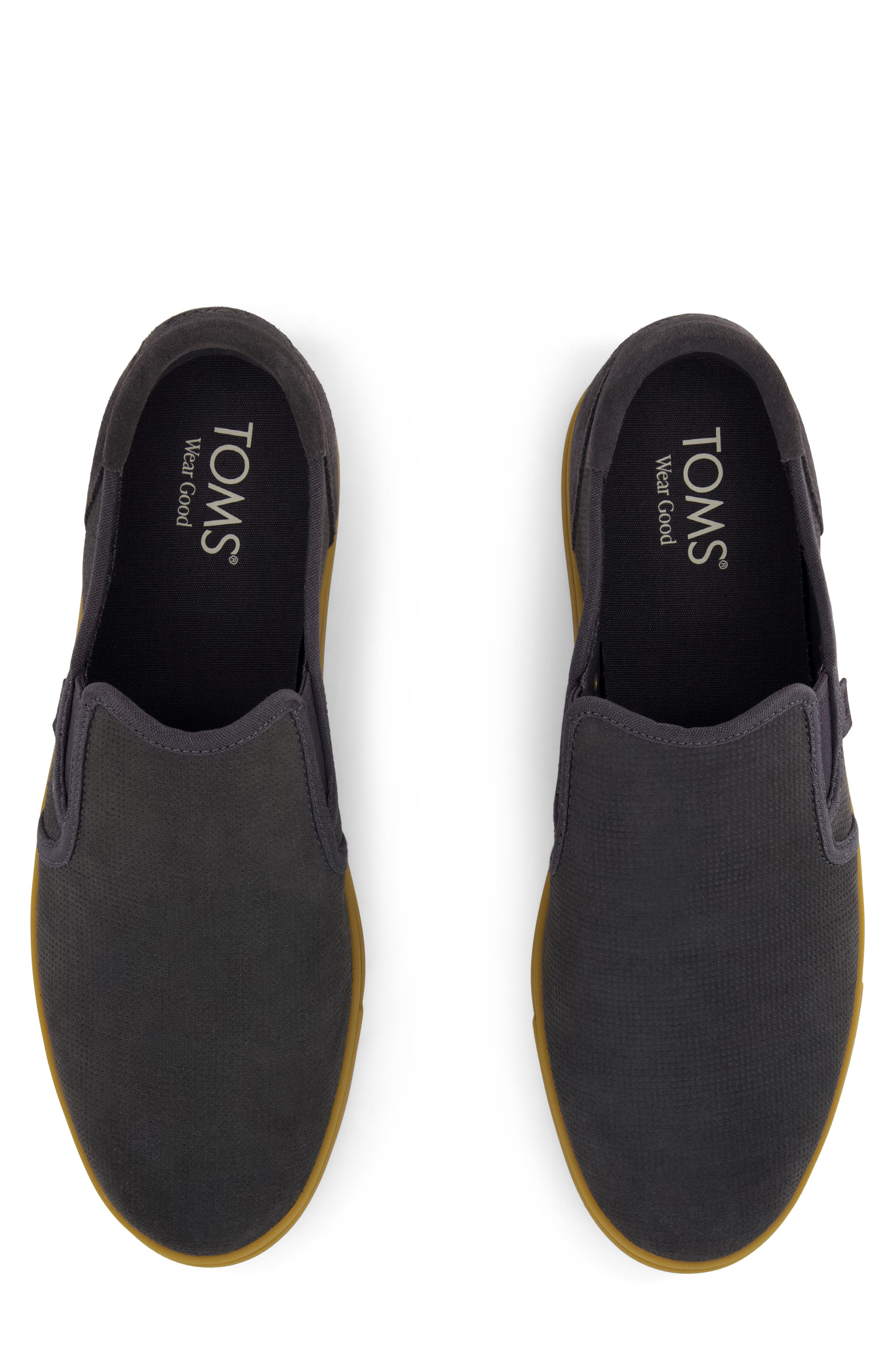 Baja Leather Slip-On Sneaker, Alternate, color, DARK GREY