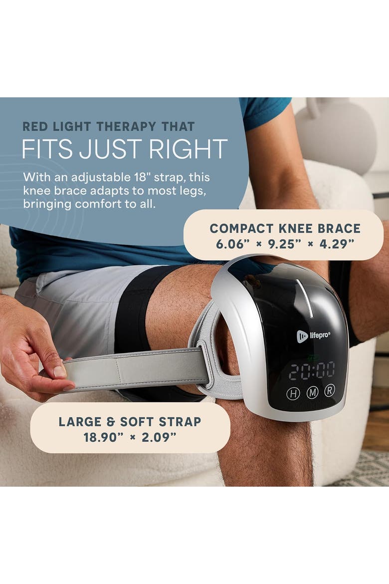 Biorecover Knee Massager with Heat & Red Light Therapy for Knee Brace  Infrared Therapy Device, Alternate, color, Knee Messager