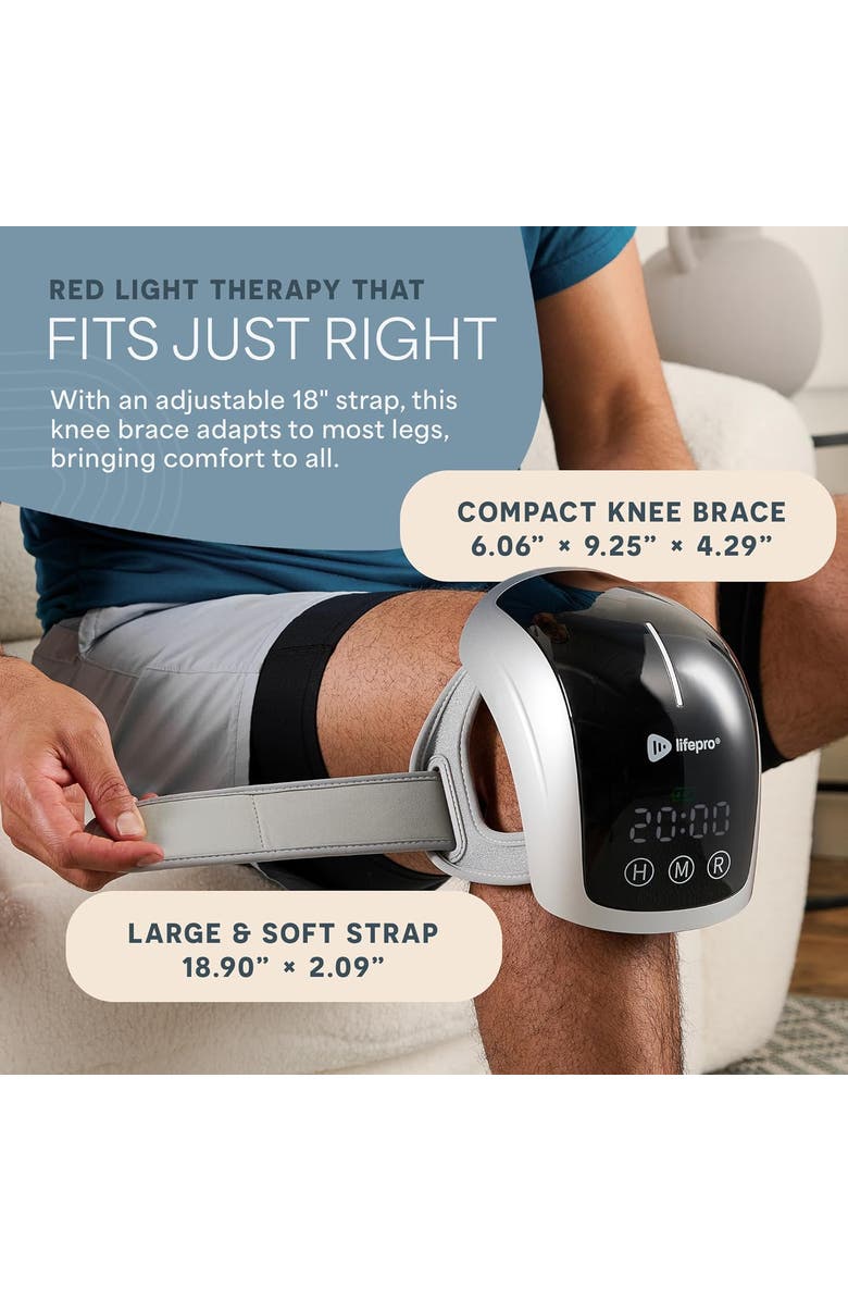 Lifepro Biorecover Knee Massager with Heat & Red Light Therapy for Knee Brace  Infrared Therapy Device, Alternate, color, Knee Messager