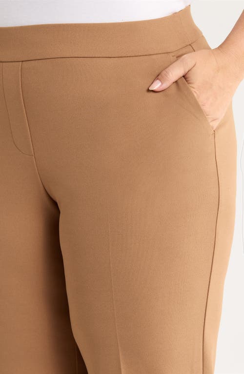 Ak Anne Klein High Waist Pull-on Pants In White