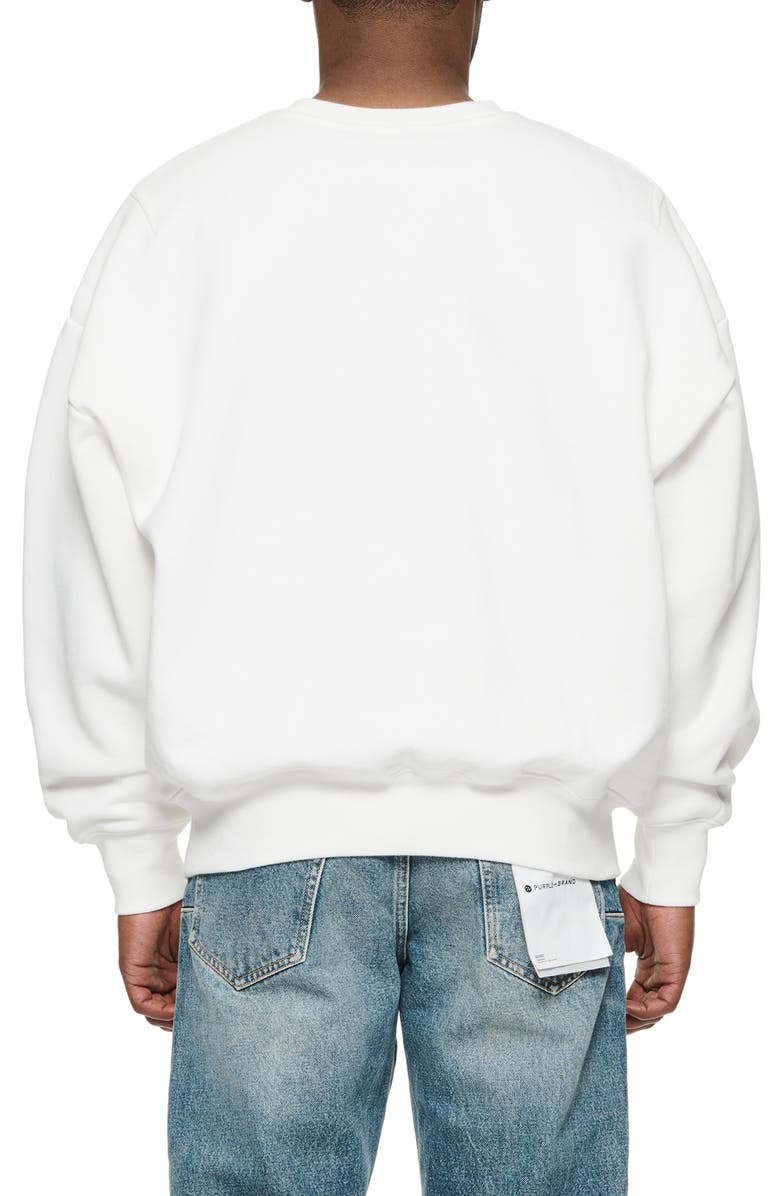 PURPLE BRAND Oversize Logo Graphic Cotton Fleece Sweatshirt, Alternate, color, 