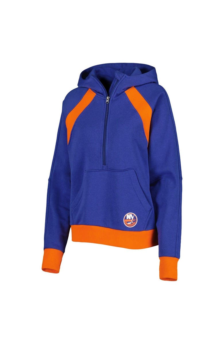 STARTER Women's Starter Royal New York Islanders Wishbone Half-Zip Hoodie, Alternate, color, Royal