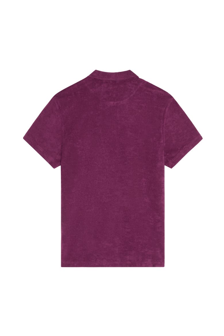 Men Terry Polo Shirt Solid, Alternate, color, Kerala