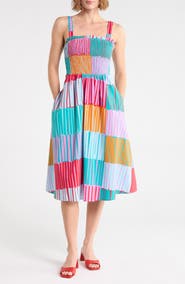 Hutch Tristan Colorblock Stripe Cotton Sundress