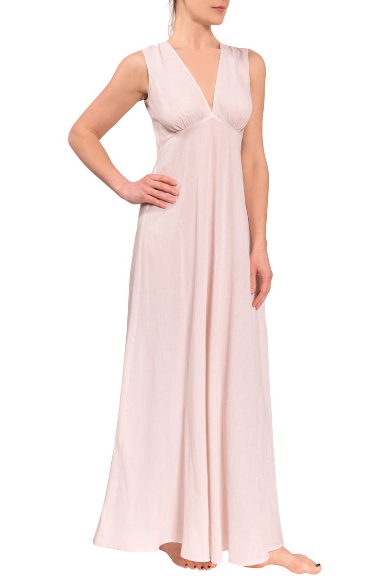 Everyday Ritual Amelia Long Nightgown, Alternate, color, Wheat