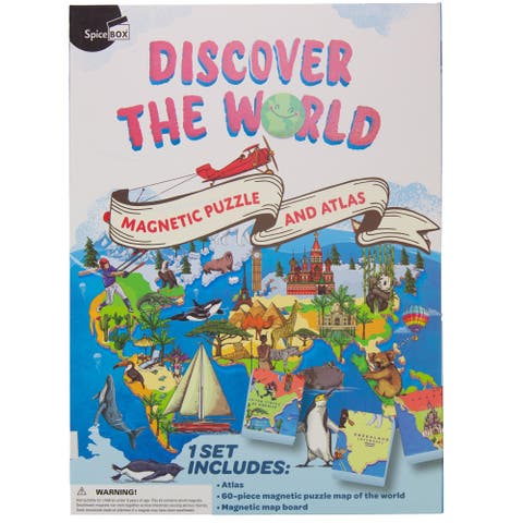 60 Piece Magnetic Puzzle And Atlas