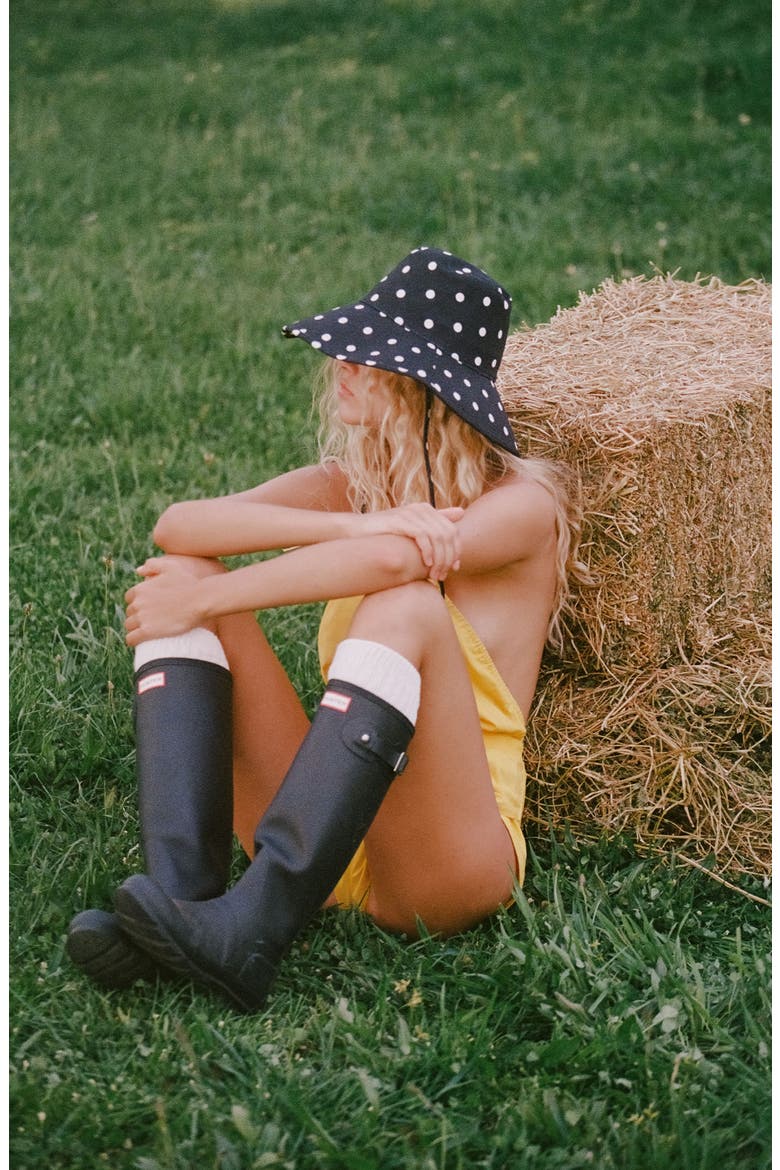 Holiday Cotton Canvas Bucket Hat, Alternate, color, BLACK