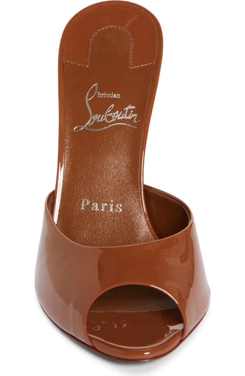 Christian Louboutin Me Dolly Peep Toe Slide Sandal, Alternate, color, Brown