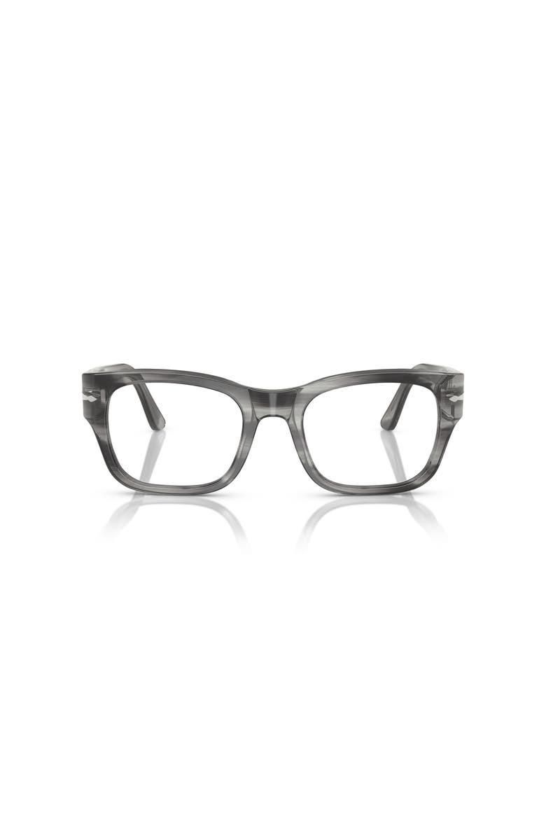 Persol 52mm Rectangle optical glasses, Alternate, color, Grey