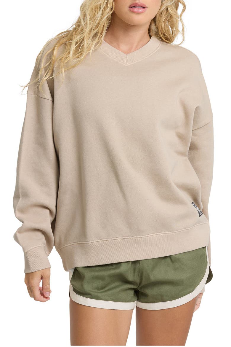 That Life V-Neck Sweatshirt, Main, color, COBBLESTONE