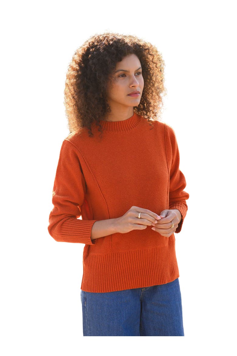 Exposed Seam Sweater, Main, color, BURNT ORANGE