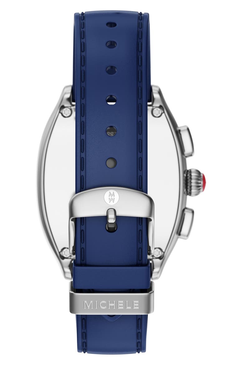 Releve Sport Silicone Strap Watch, 35mm, Alternate, color, SILVER