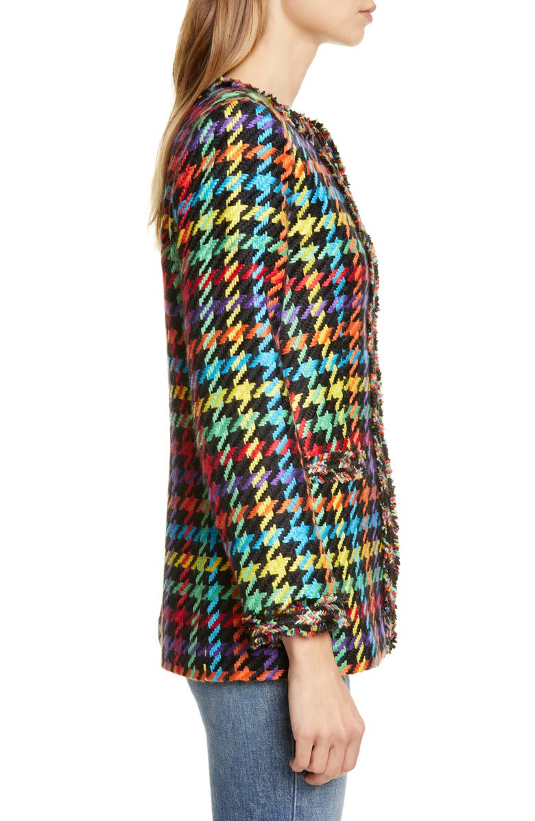 Alice + Olivia Andreas Tweed Jacket, Alternate, color,