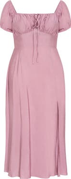 City Chic Abbigail Puff Sleeve Maxi Dress